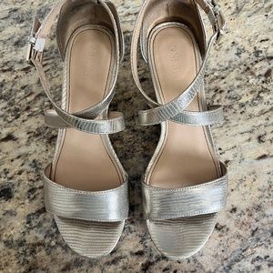 Gold Nine West platforms